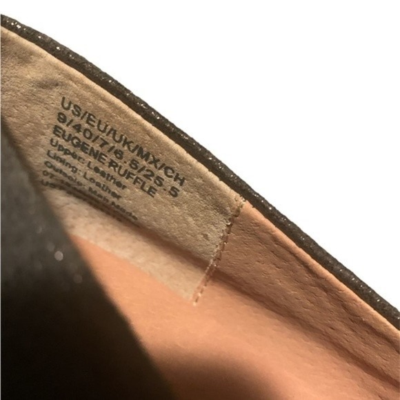 Gentle Souls Kenneth Cole Loafer Eugene Ruffle Leather Flat Bronze Metallic Sz 9 - Picture 4 of 7